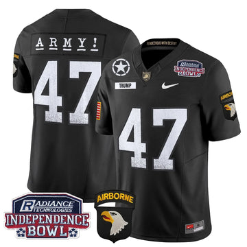 Personalized ABK Independence Bowl Patch 2026 Vapor Limited Jersey - Black / Trump Stitched