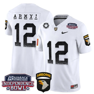 Personalized ABK Independence Bowl Patch 2026 Vapor Limited Jersey - White / #12th Man Stitched