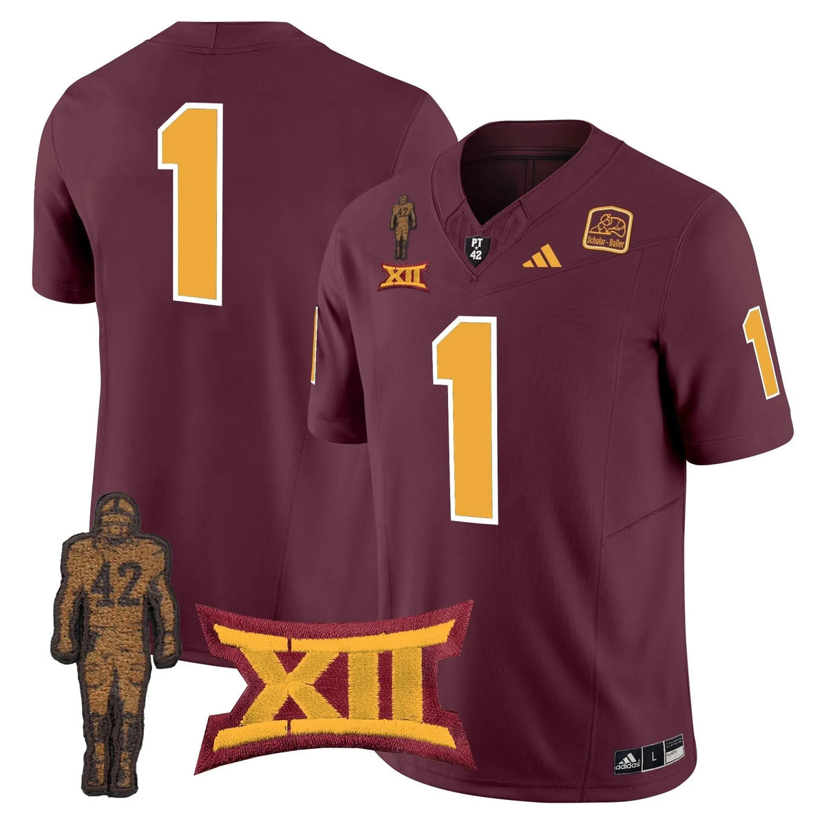 Personalized ASSD 2026 Pat Tillman Honoring Patch Vapor Limited Jersey - Maroon / #1 Team Stitched