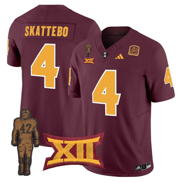 Personalized ASSD 2026 Pat Tillman Honoring Patch Vapor Limited Jersey - Maroon / Cam Skattebo Stitched
