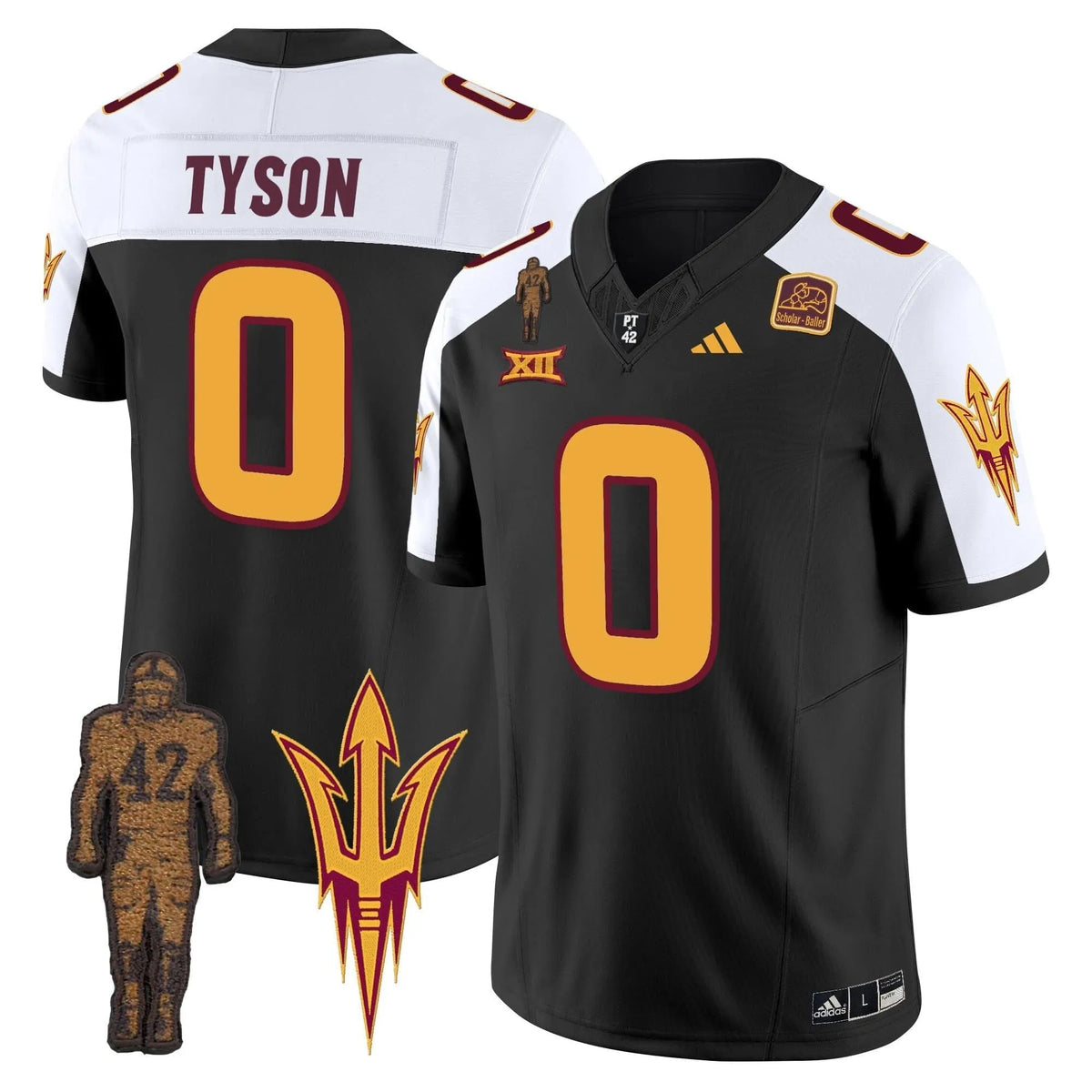 Personalized ASSD 2026 Pat Tillman Honoring Patch Vapor Limited Jersey - Black Alternate / Jordyn Tyson Stitched