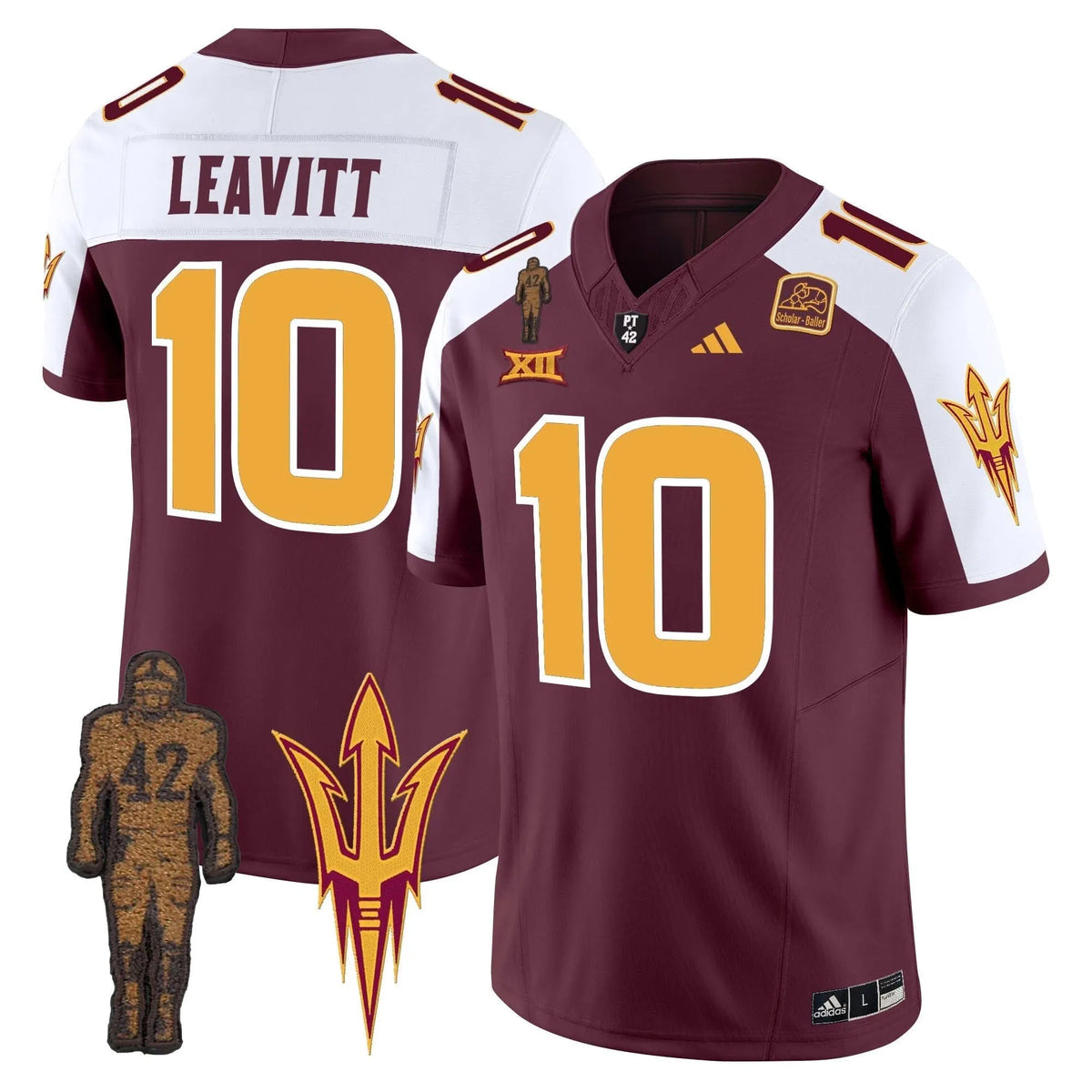 Personalized ASSD 2026 Pat Tillman Honoring Patch Vapor Limited Jersey - Maroon Alternate / Sam Leavitt Stitched