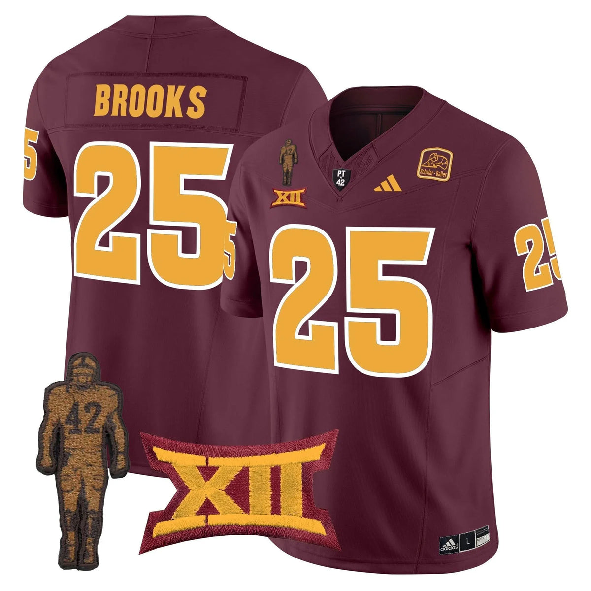 Personalized ASSD 2026 Pat Tillman Honoring Patch Vapor Limited Jersey - Maroon / DeCarlos Brooks Stitched