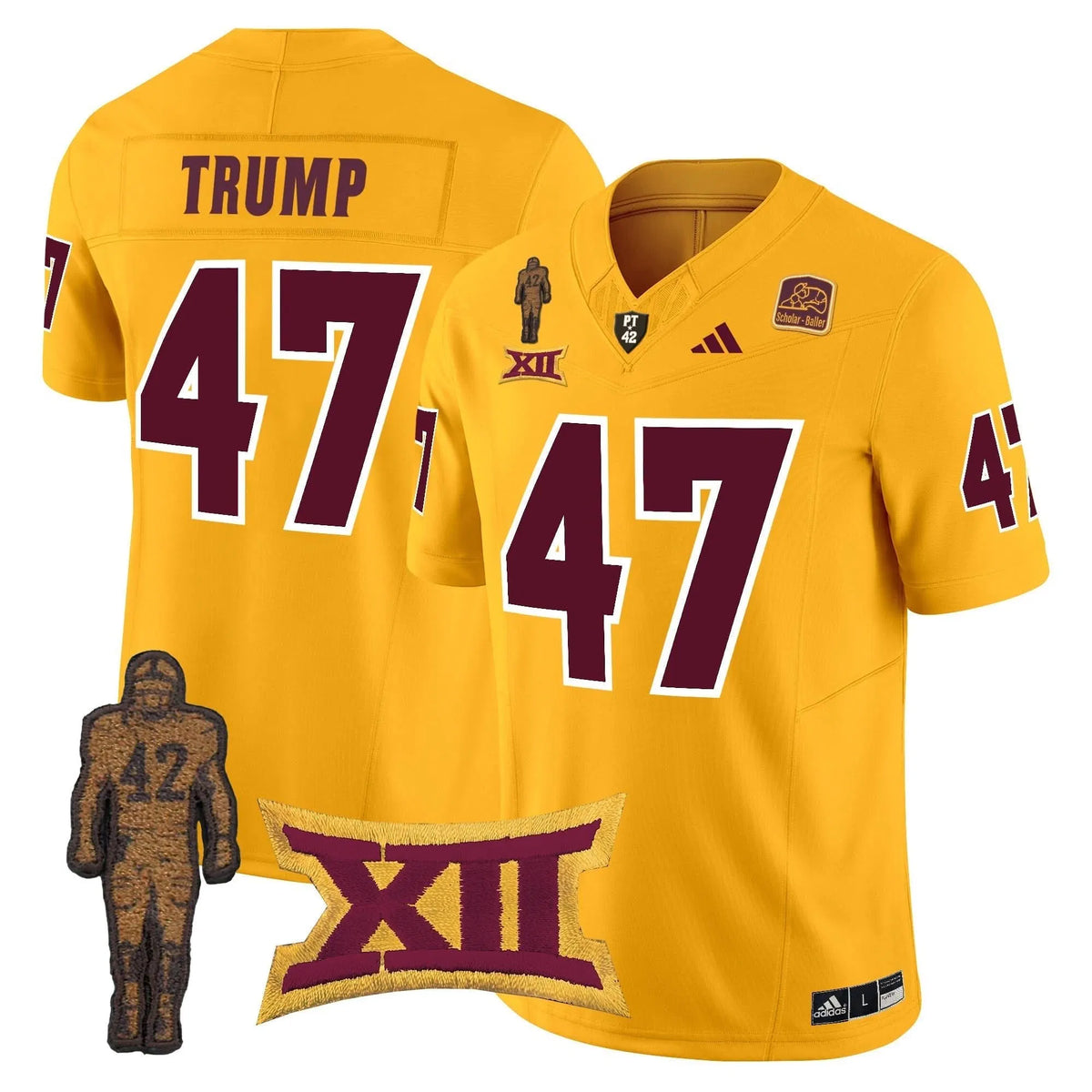 Personalized ASSD 2026 Pat Tillman Honoring Patch Vapor Limited Jersey - Gold / Trump Stitched