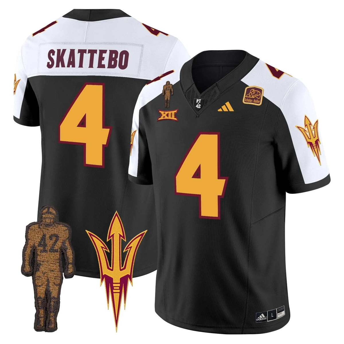 Personalized ASSD 2026 Pat Tillman Honoring Patch Vapor Limited Jersey - Black Alternate / Cam Skattebo Stitched