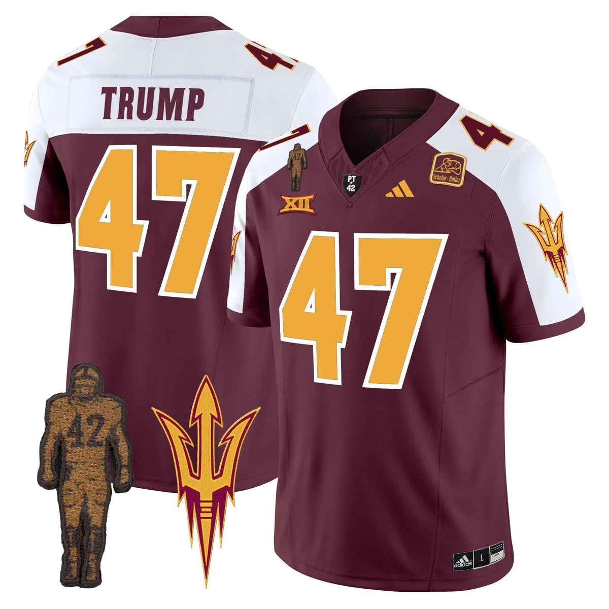 Personalized ASSD 2026 Pat Tillman Honoring Patch Vapor Limited Jersey - Maroon Alternate / Trump Stitched