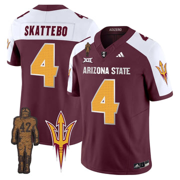 Personalized ASSD 2026 Pat Tillman Honoring Patch Vapor Limited Jersey V2 - Maroon Alternate / Cam Skattebo Stitched