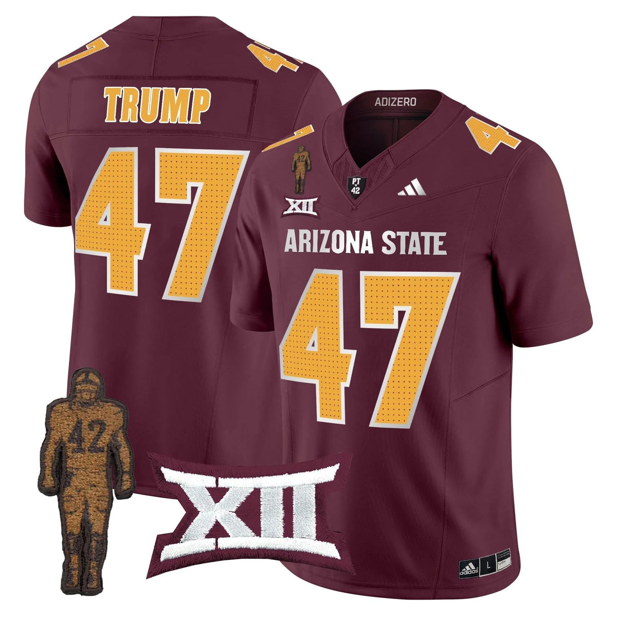 Personalized ASSD 2026 Pat Tillman Honoring Patch Vapor Limited Jersey V2 - Maroon / Trump Stitched