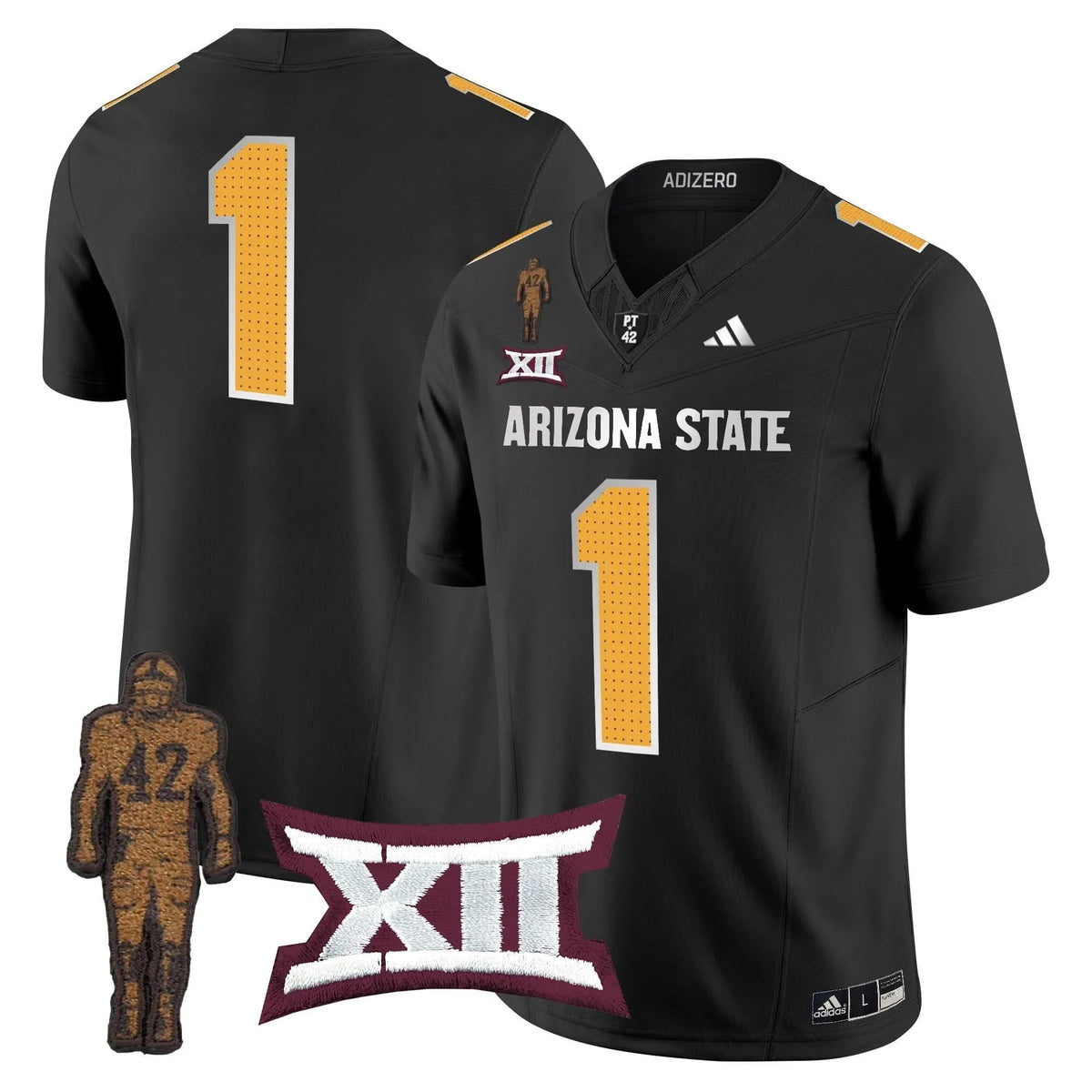 Personalized ASSD 2026 Pat Tillman Honoring Patch Vapor Limited Jersey V2 - Black / #1 Team Stitched