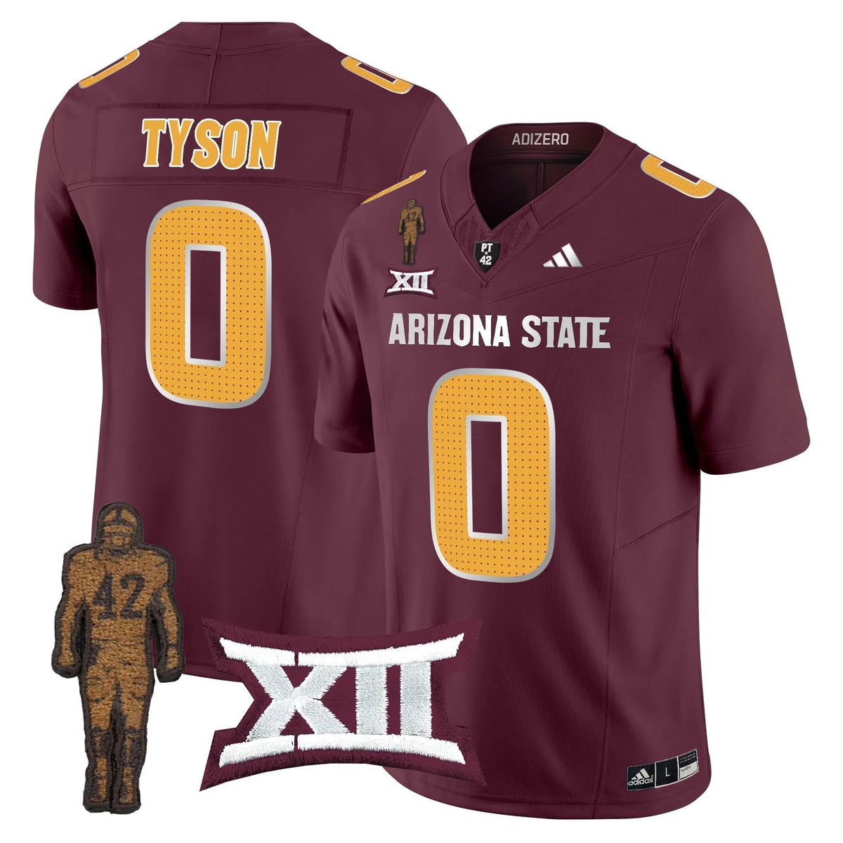 Personalized ASSD 2026 Pat Tillman Honoring Patch Vapor Limited Jersey V2 - Maroon / Jordyn Tyson Stitched