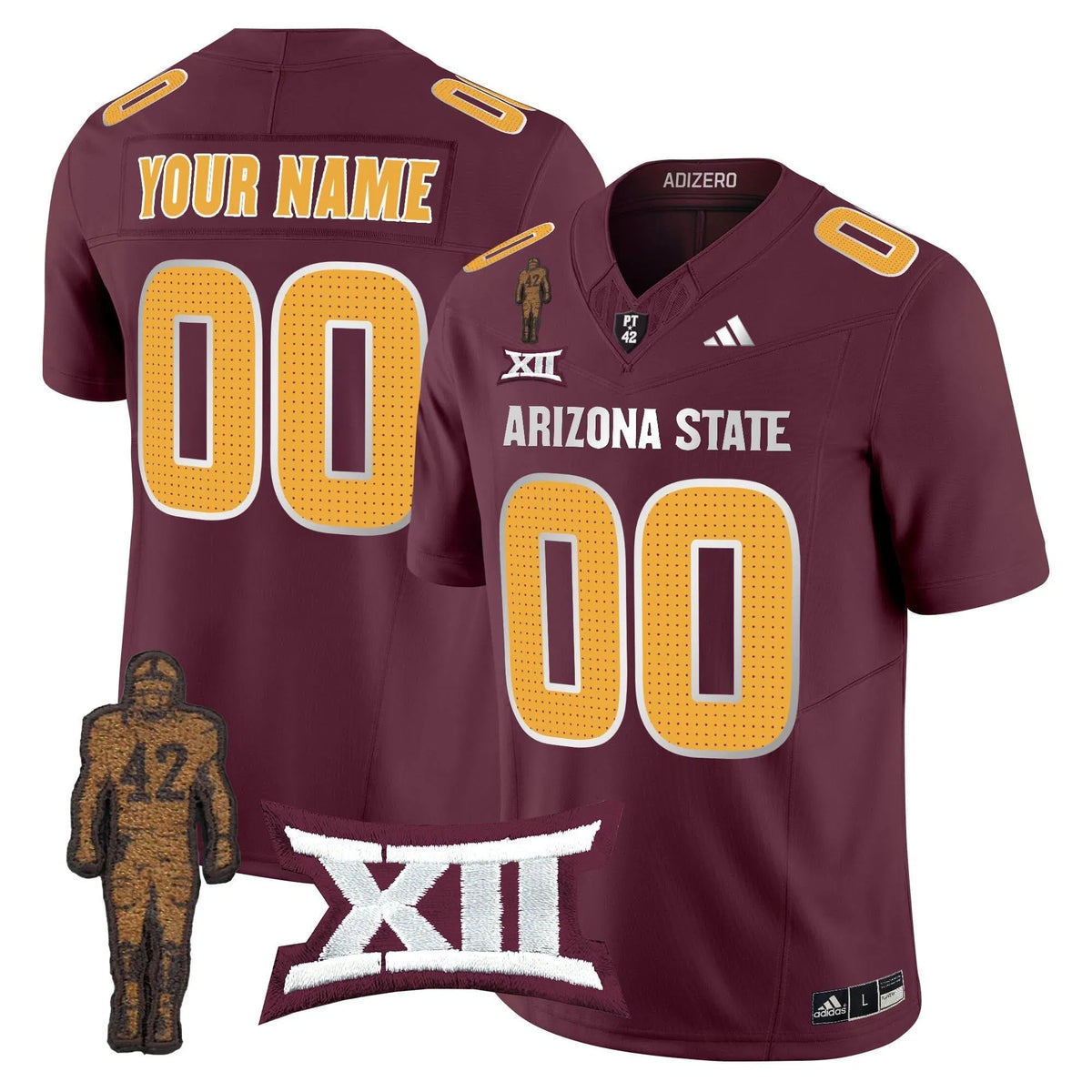 Personalized ASSD 2026 Pat Tillman Honoring Patch Vapor Limited Custom Jersey V2 - Maroon Stitched
