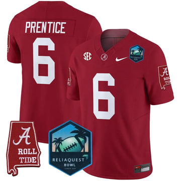 Personalized ACT 2026 ReliaQuest Bowl Patch Vapor Limited Jersey - Crimson / Kobe Prentice Stitched