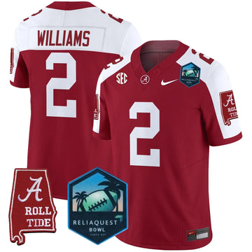 Personalized ACT 2026 ReliaQuest Bowl Patch Vapor Limited Jersey - Crimson Alternate / Ryan Williams Stitched