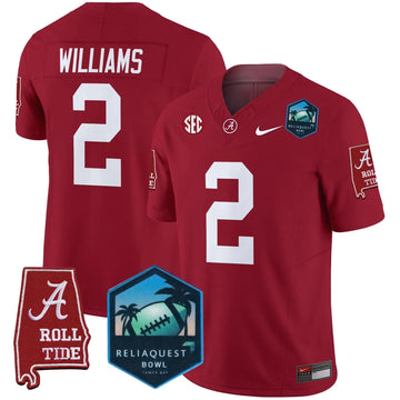 Personalized ACT 2026 ReliaQuest Bowl Patch Vapor Limited Jersey - Crimson / Ryan Williams Stitched