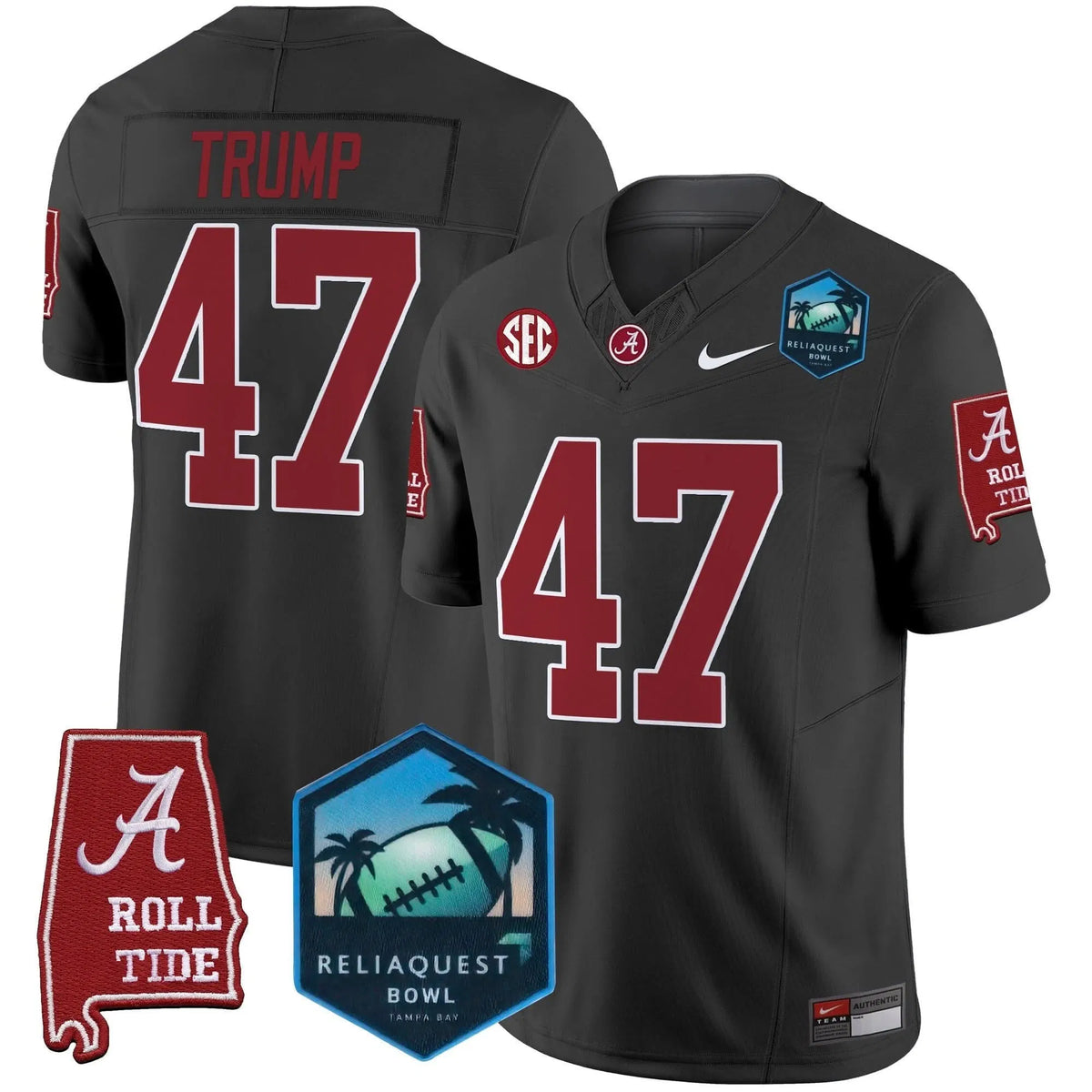 Personalized ACT 2026 ReliaQuest Bowl Patch Vapor Limited Jersey - Black / Trump Stitched