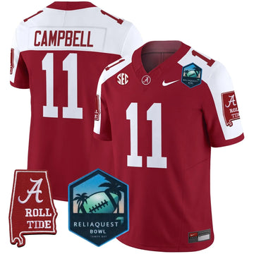 Personalized ACT 2026 ReliaQuest Bowl Patch Vapor Limited Jersey - Crimson Alternate / Jihaad Campbell Stitched