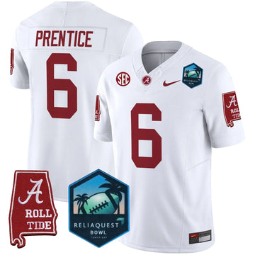 Personalized ACT 2026 ReliaQuest Bowl Patch Vapor Limited Jersey - White / Kobe Prentice Stitched