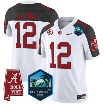 Personalized ACT 2026 ReliaQuest Bowl Patch Vapor Limited Jersey - Inverted / Joe Namath Stitched