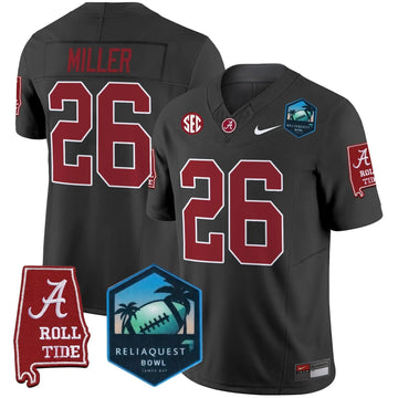 Personalized ACT 2026 ReliaQuest Bowl Patch Vapor Limited Jersey - Black / Jam Miller Stitched