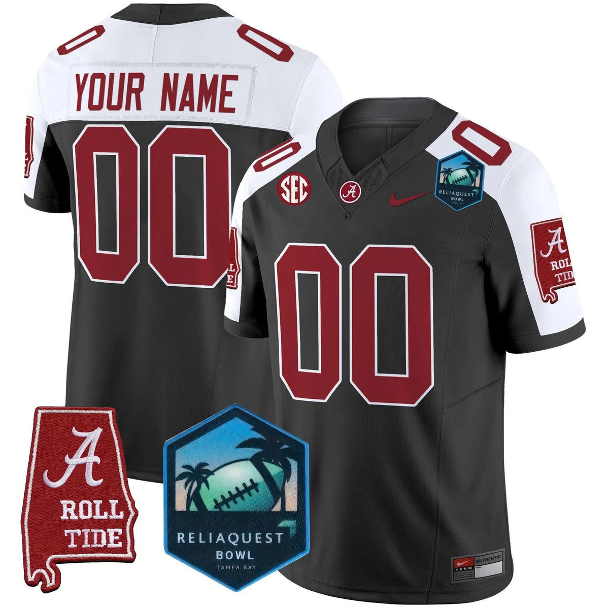 Personalized ACT 2026 ReliaQuest Bowl Patch Vapor Limited Custom Jersey - Black Alternate Stitched