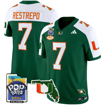 Personalized MH 2026 PopTarts Bowl Patch Vapor Limited Jersey - Green Alternate / Xavier Restrepo Stitched