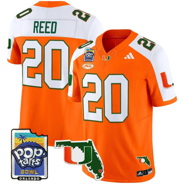 Personalized MH 2026 PopTarts Bowl Patch Vapor Limited Jersey - Orange Alternate / Ed Reed Stitched