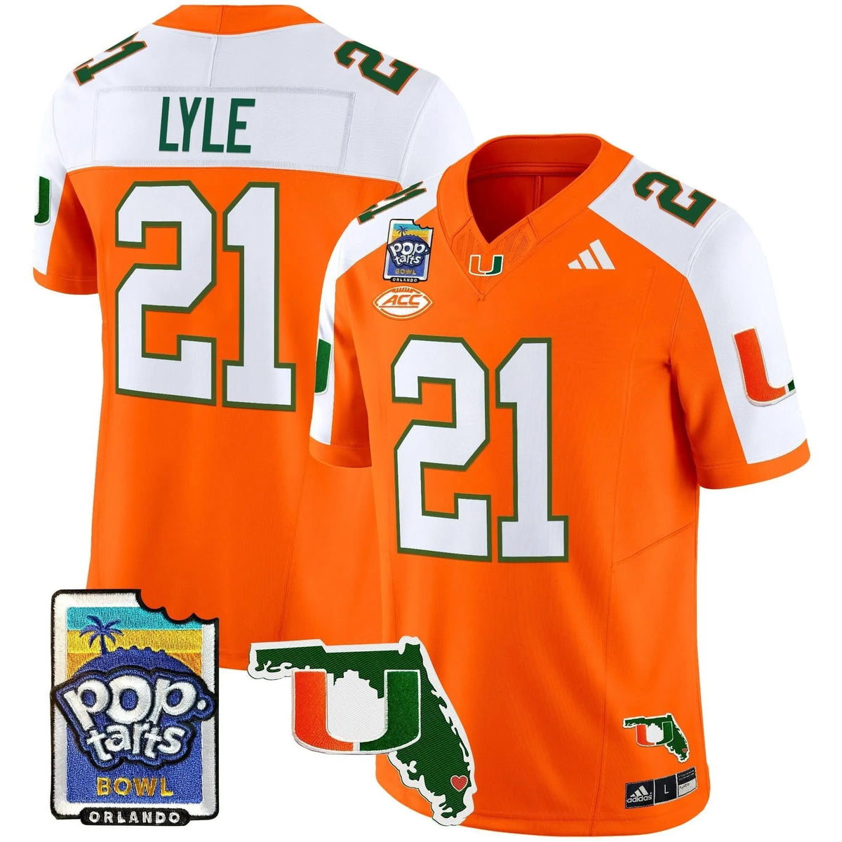 Personalized MH 2026 PopTarts Bowl Patch Vapor Limited Jersey - Orange Alternate / Jordan Lyle Stitched