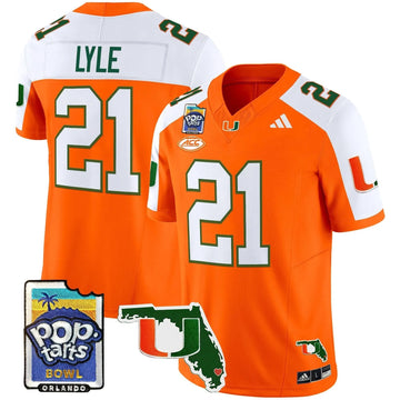 Personalized MH 2026 PopTarts Bowl Patch Vapor Limited Jersey - Orange Alternate / Jordan Lyle Stitched