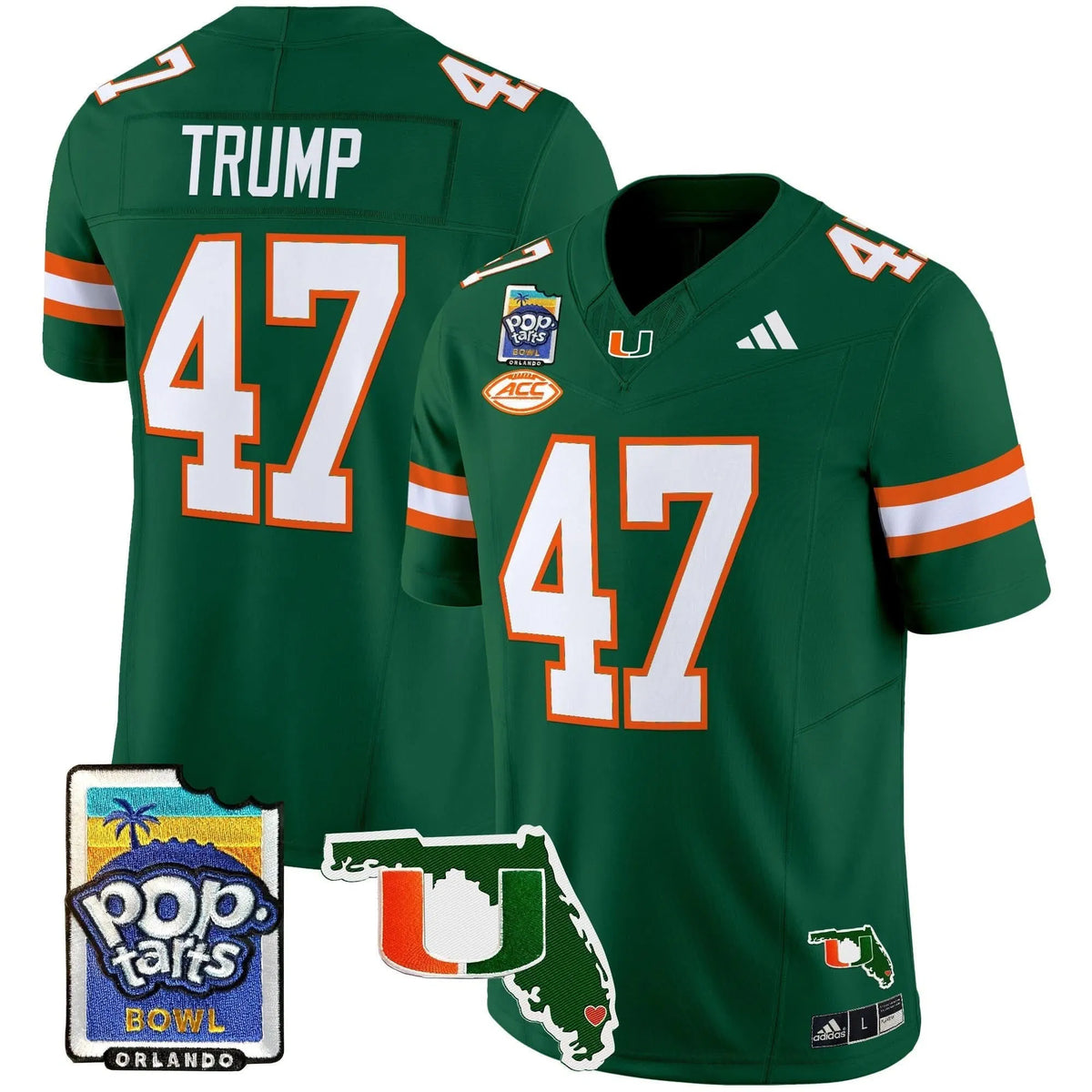 Personalized MH 2026 PopTarts Bowl Patch Vapor Limited Jersey - Green / Trump Stitched