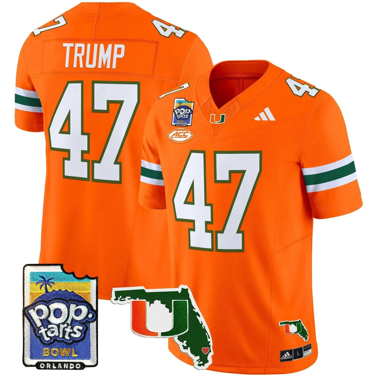 Personalized MH 2026 PopTarts Bowl Patch Vapor Limited Jersey - Orange / Trump Stitched