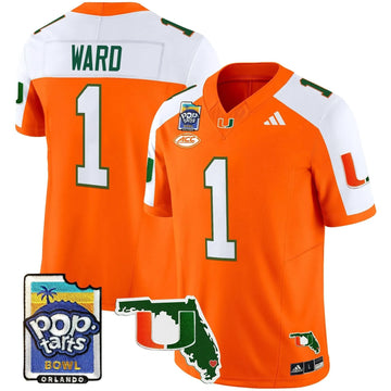 Personalized MH 2026 PopTarts Bowl Patch Vapor Limited Jersey - Orange Alternate / Cam Ward Stitched