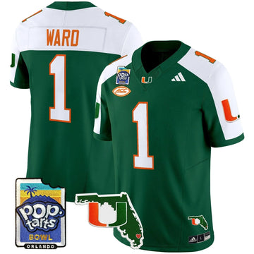 Personalized MH 2026 PopTarts Bowl Patch Vapor Limited Jersey - Green Alternate / Cam Ward Stitched