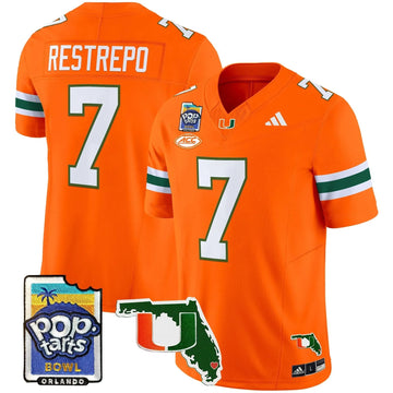Personalized MH 2026 PopTarts Bowl Patch Vapor Limited Jersey - Orange / Xavier Restrepo Stitched