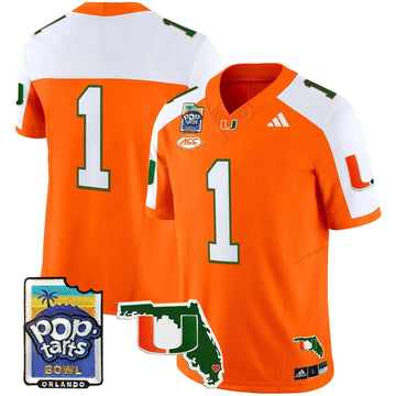 Personalized MH 2026 PopTarts Bowl Patch Vapor Limited Jersey - Orange Alternate / #1 Team Stitched