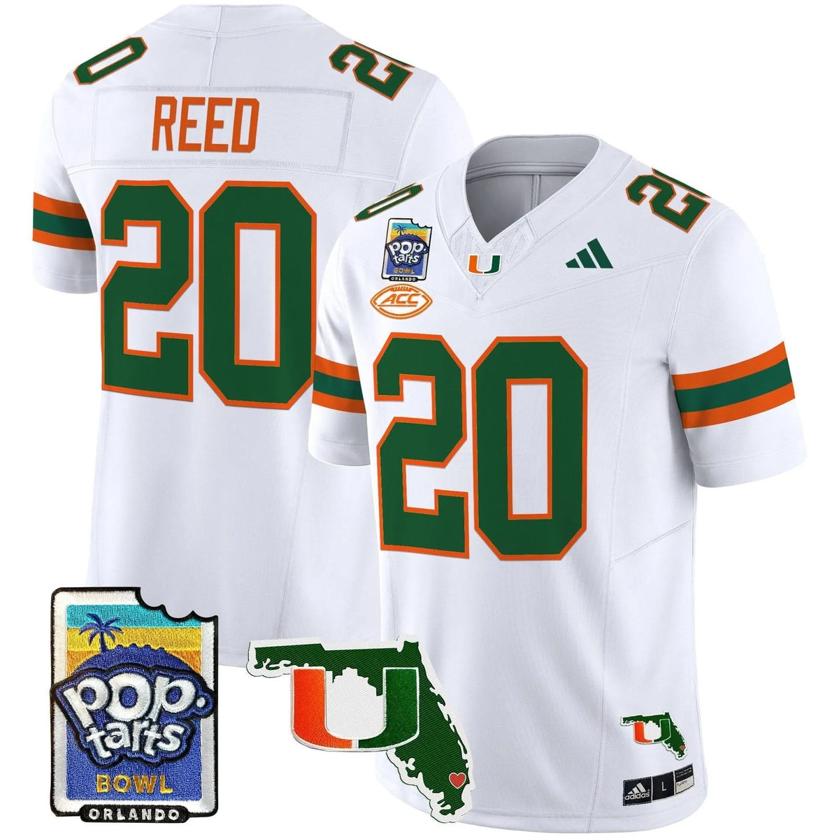 Personalized MH 2026 PopTarts Bowl Patch Vapor Limited Jersey - White / Ed Reed Stitched