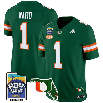 Personalized MH 2026 PopTarts Bowl Patch Vapor Limited Jersey - Green / Cam Ward Stitched