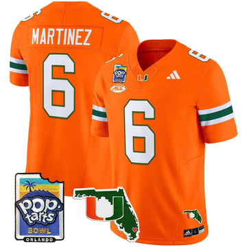 Personalized MH 2026 PopTarts Bowl Patch Vapor Limited Jersey - Orange / Damien Martinez Stitched
