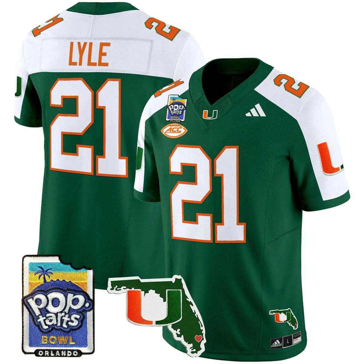 Personalized MH 2026 PopTarts Bowl Patch Vapor Limited Jersey - Green Alternate / Jordan Lyle Stitched