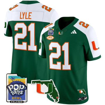Personalized MH 2026 PopTarts Bowl Patch Vapor Limited Jersey - Green Alternate / Jordan Lyle Stitched
