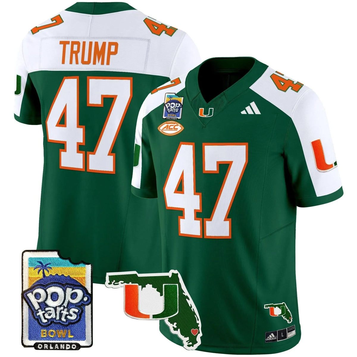 Personalized MH 2026 PopTarts Bowl Patch Vapor Limited Jersey - Green Alternate / Trump Stitched