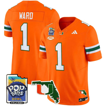 Personalized MH 2026 PopTarts Bowl Patch Vapor Limited Jersey - Orange / Cam Ward Stitched