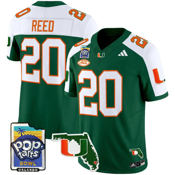Personalized MH 2026 PopTarts Bowl Patch Vapor Limited Jersey - Green Alternate / Ed Reed Stitched