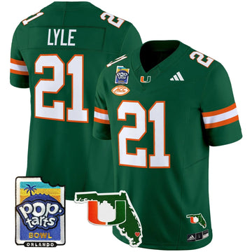Personalized MH 2026 PopTarts Bowl Patch Vapor Limited Jersey - Green / Jordan Lyle Stitched