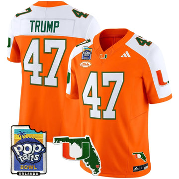 Personalized MH 2026 PopTarts Bowl Patch Vapor Limited Jersey - Orange Alternate / Trump Stitched