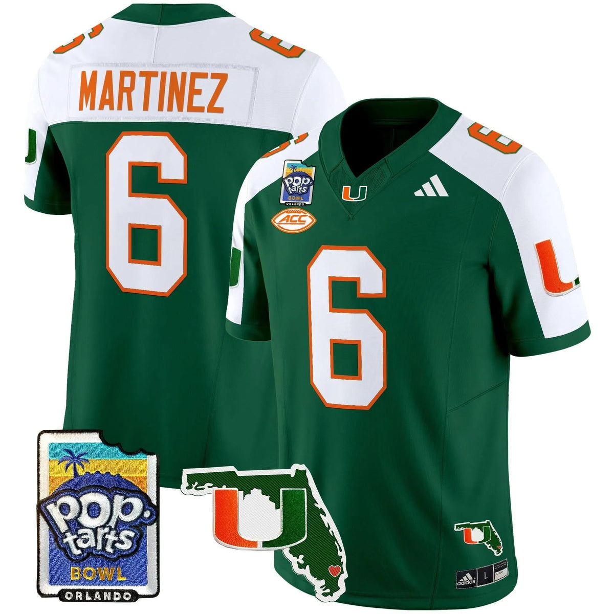 Personalized MH 2026 PopTarts Bowl Patch Vapor Limited Jersey - Green Alternate / Damien Martinez Stitched