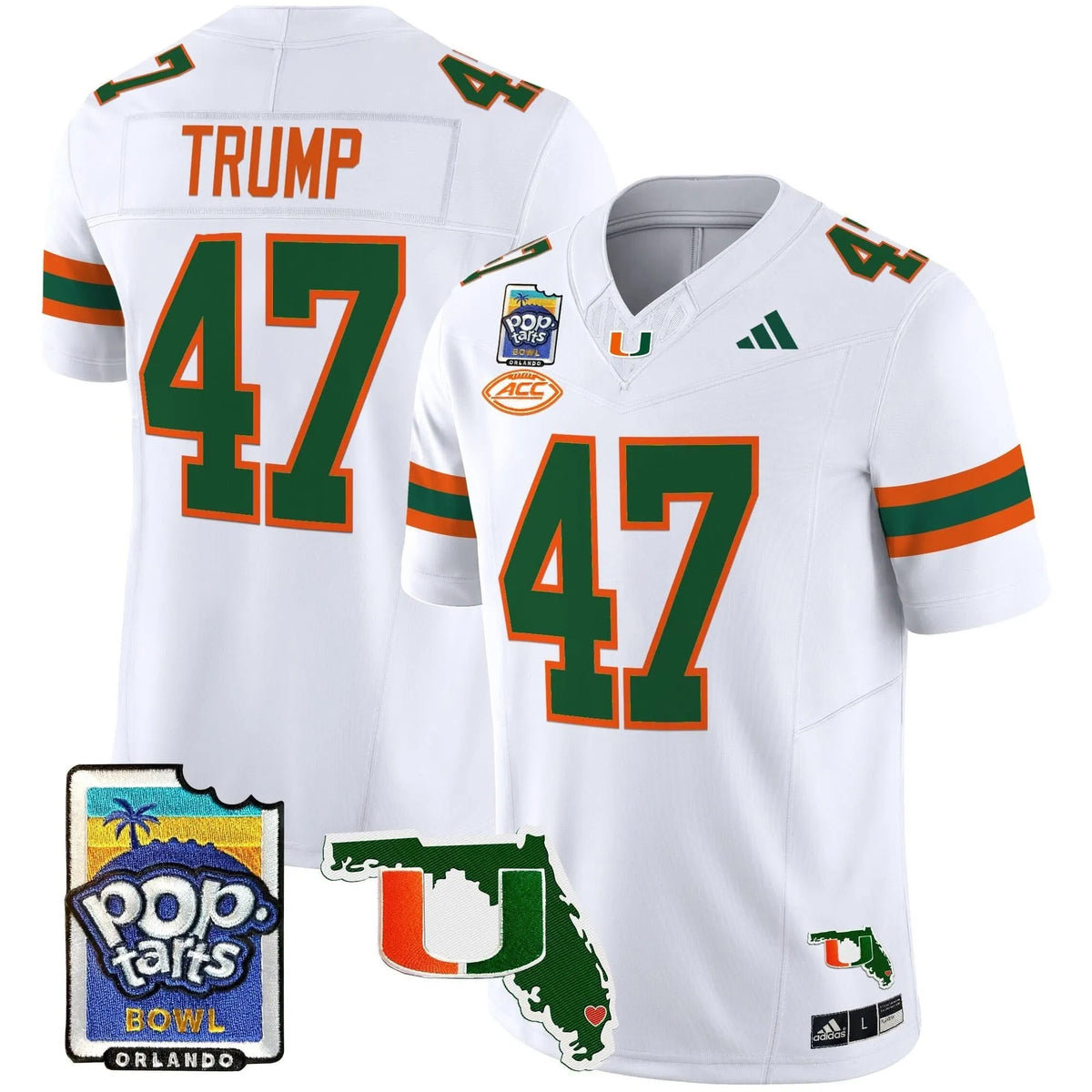 Personalized MH 2026 PopTarts Bowl Patch Vapor Limited Jersey - White / Trump Stitched