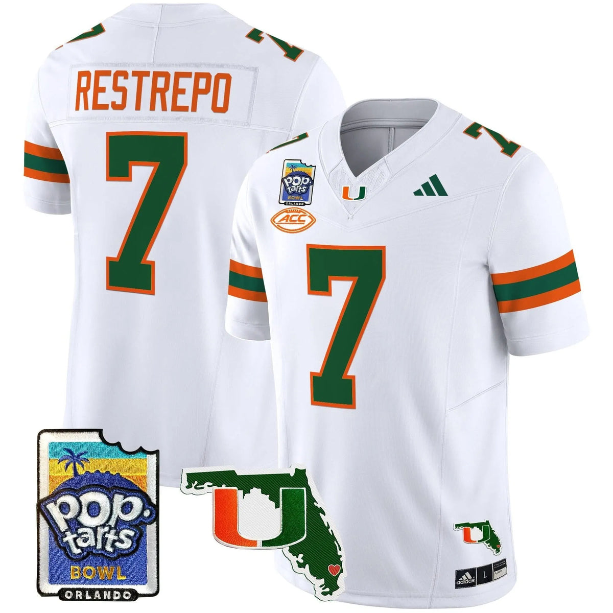 Personalized MH 2026 PopTarts Bowl Patch Vapor Limited Jersey - White / Xavier Restrepo Stitched