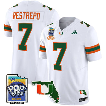 Personalized MH 2026 PopTarts Bowl Patch Vapor Limited Jersey - White / Xavier Restrepo Stitched