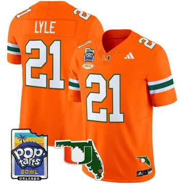 Personalized MH 2026 PopTarts Bowl Patch Vapor Limited Jersey - Orange / Jordan Lyle Stitched
