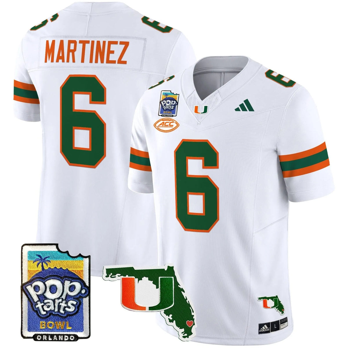 Personalized MH 2026 PopTarts Bowl Patch Vapor Limited Jersey - White / Damien Martinez Stitched